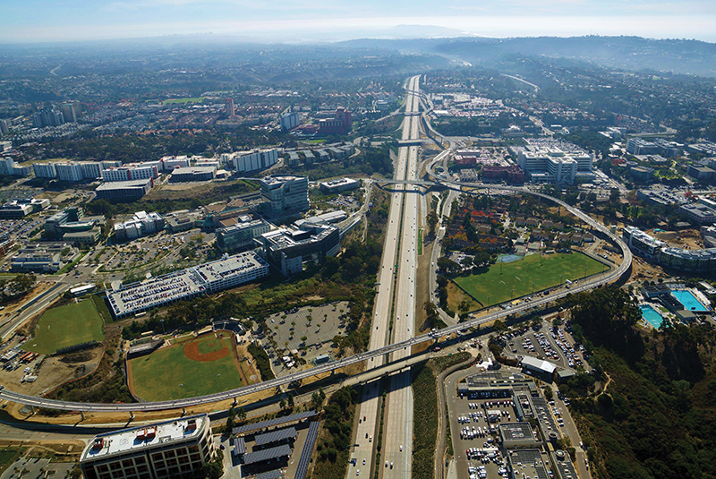 Construction progress of the elevated Trolley guideway. (November 2020)