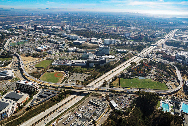Construction progress of the elevated Trolley guideway. (November 2020)
